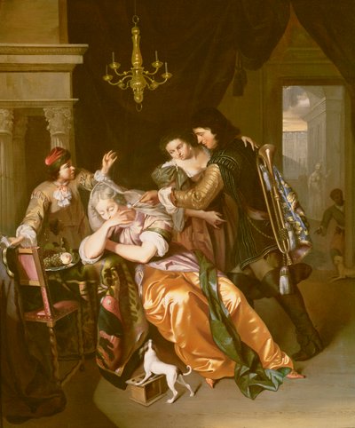 The Lady and the Trumpeter by Jan Verkolje